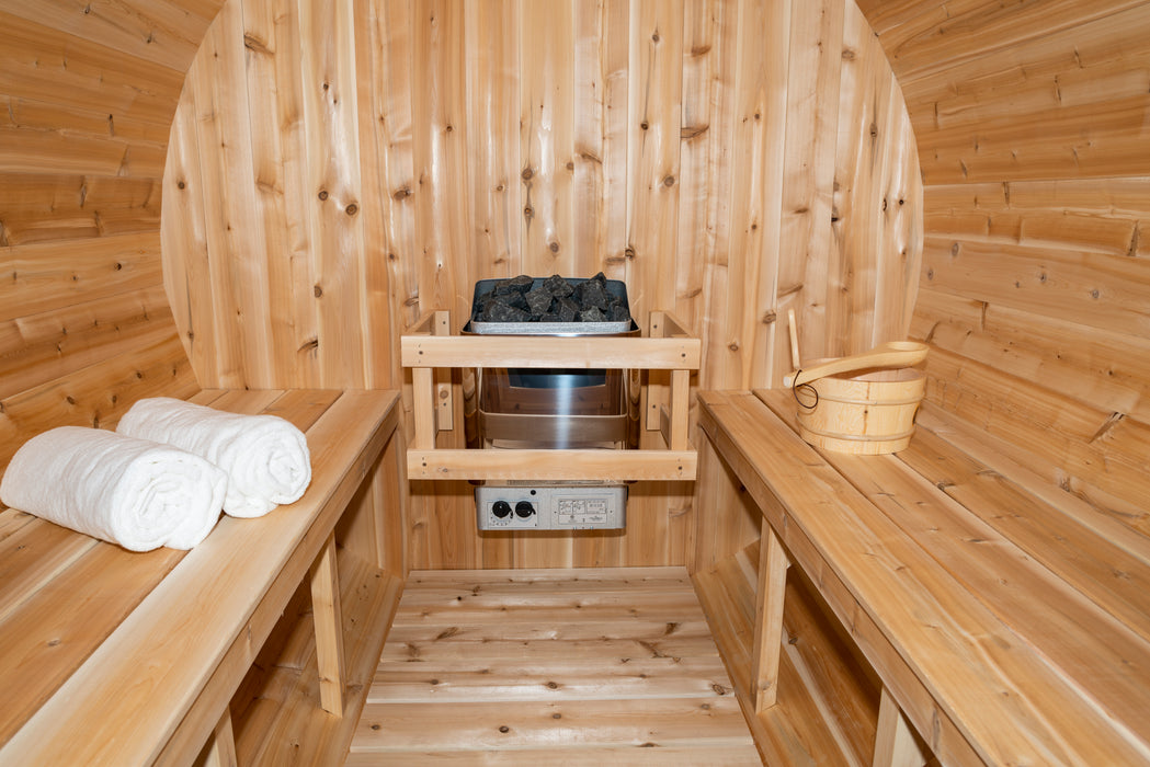 Dundalk LeisureCraft Canadian Timber Serenity Barrel Sauna | CTC2245W