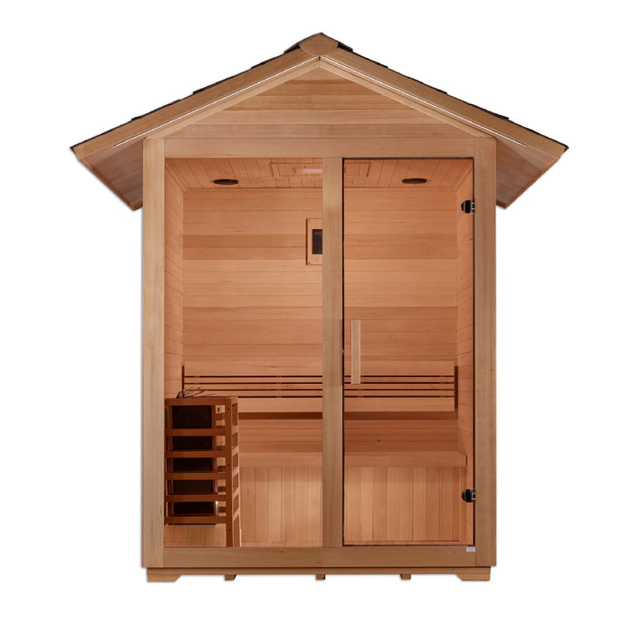 Golden Designs Arlberg 3 Person Traditional Outdoor Sauna | GDI-8103-01