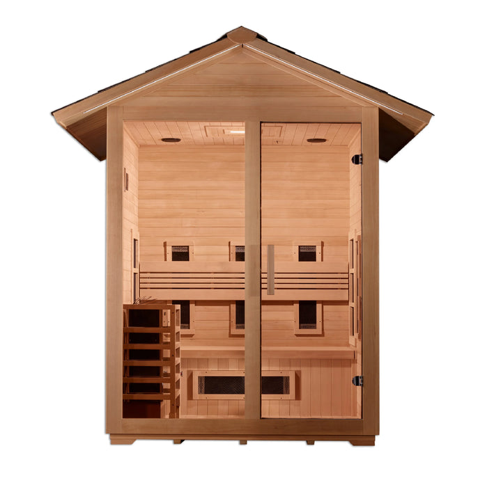 Golden Designs Carinthia 3 Person Hybrid Outdoor Sauna | GDI-8123-01