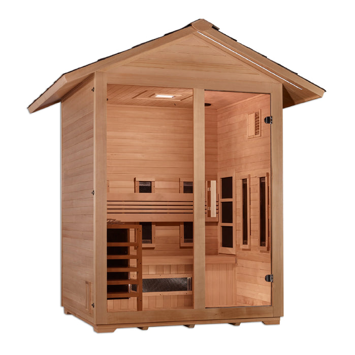 Golden Designs Carinthia 3 Person Hybrid Outdoor Sauna | GDI-8123-01