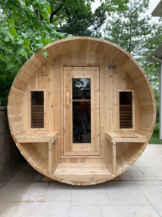 Dundalk LeisureCraft Canadian Timber Tranquility Barrel Sauna | CTC2345W