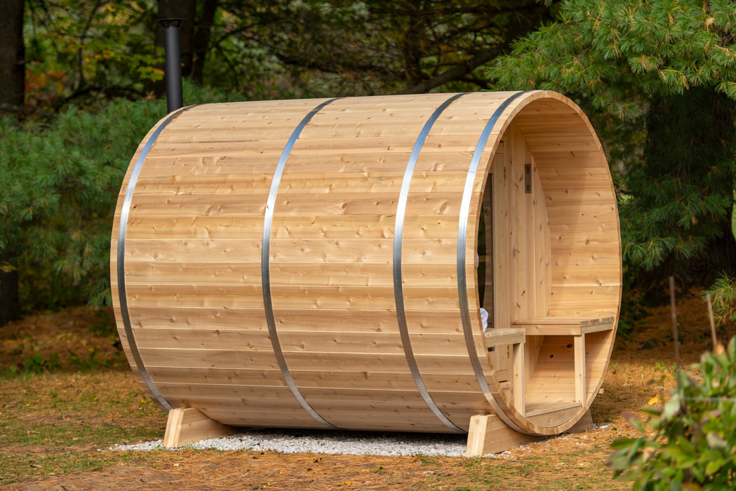 Dundalk LeisureCraft Canadian Timber Serenity Barrel Sauna | CTC2245W