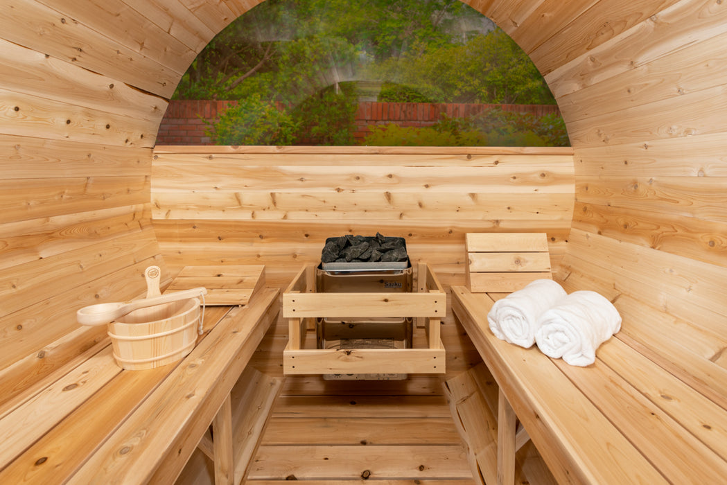 Dundalk LeisureCraft Canadian Timber Serenity MP Barrel Sauna | CTC2245MP